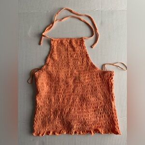 Old Navy Coral  Smocked  Top with Tie Straps